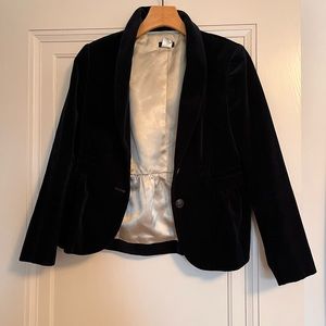J. Crew navy velvet blazer